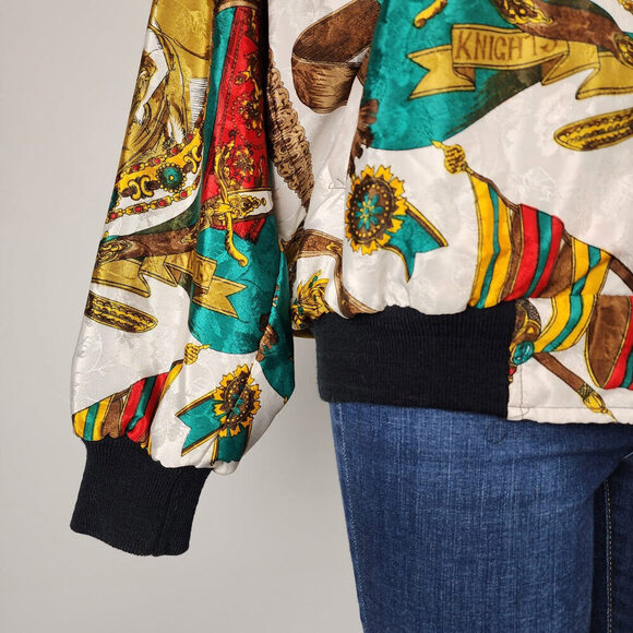 Vintage 80s Knights & Kings Zip Up Bomber Jacket Size L/XL - Picture 5 of 12